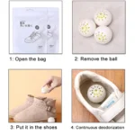 6-18 Stück Schuh-Deodorant-Bälle zur Geruchsbeseitigung, Multifunktionale Raumduft-Kugeln für Schuhe, Schuhschrank und Toilette 5