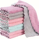 10 Stück Küchentücher und Geschirrtücher, 9,4 Zoll x 5,5 Zoll, kleine Geschirrspültücher, farblich sortierte Ausführungen 2