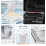 KI-Sprachgesteuertes digitales japanisches WC mit automatischer Öffnung, elektrischem Bidet-Reiniger, App-Steuerung und intelligentem Deckel 4