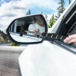 1 Stück Edelstahl, Teleskop-Auto-Rückspiegelwischer mit einziehbarem, geschichtetem Bürstenkopf – tragbares Fensterreinigungswerkzeug. 3