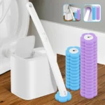 18/36 Stück Einweg-Toilettenbürste, wandmontierte Toilettenbürste mit verlängertem Griff, Reinigungsset, Ersatzkopf, WC-Zubehör, Neu