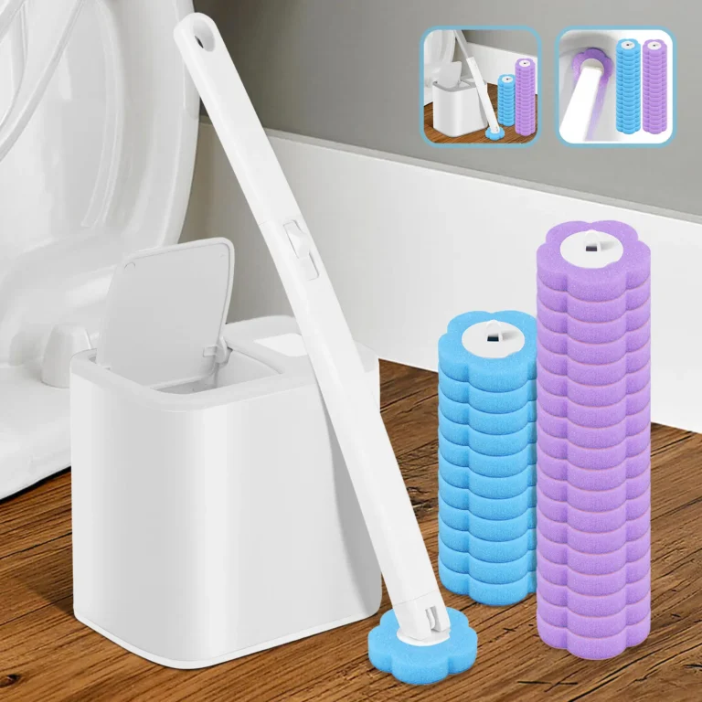 18/36 Stück Einweg-Toilettenbürste, wandmontierte Toilettenbürste mit verlängertem Griff, Reinigungsset, Ersatzkopf, WC-Zubehör, Neu