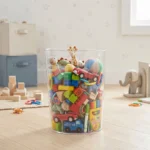 Papierkorb 888 Transparent aus PET | Moderner Mülleimer für Büro, Bad & Kinderzimmer | Schmaler Abfallbehälter mit ergonomischen Griffmulden 27 cm Höhe | 8 Liter (Smoke) 6