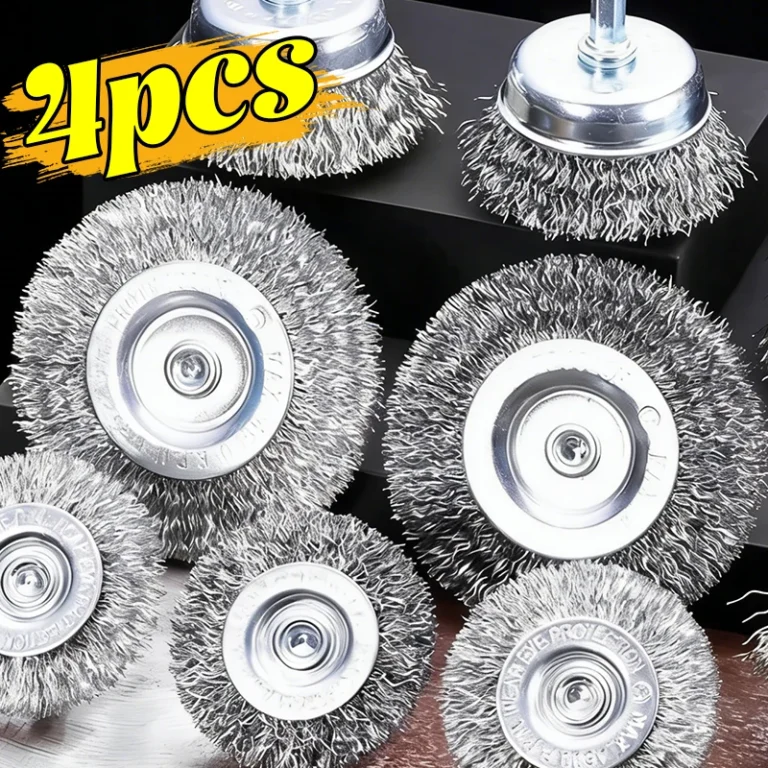 10 Sizes Electric Steel Wire Brush Hexagonal Handle Cleaning Polishing Metal Rust Removal Brushes 1/4 Hex Shank Drill Attachment