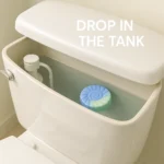 4 Stück Toilettenschüssel-Reinigungsblöcke, Gardenia-Duft, Desodorierungstabletten im Tank, langanhaltender frischer Duft, entfernt Kalk, Aut 3