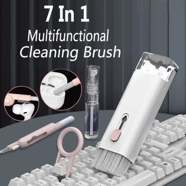 7-in-1-Reinigungsset für Laptop-Tastaturen, Computer-Tastatur-Reinigungsbürste, Kopfhörer-Reinigungsstift für AirPods, iPhone Keycap Puller Set