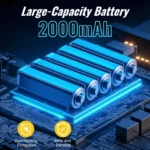 CONENTOOL 21V Kabelloser Hochdruckreiniger 100 Bar Tragbarer Autowascher 6-in-1 Sprühdüse Doppelbatterie Selbstansaugendes Reinigungsset 5