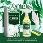 Oxalsäure-Reiniger 100ml Badezimmer & Küche Fleckenentferner mit Schwamm & Handschuhen für Toilette, Fliesen & Fugen Tiefenreinigungsspray 3