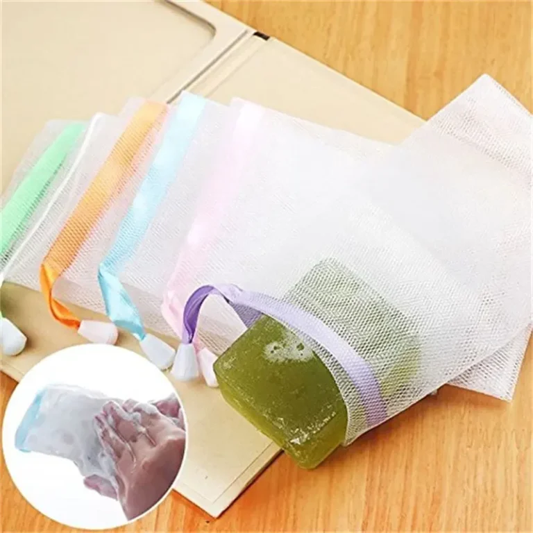 Seifenschaumnetztasche zum Aufhängen, Netzhandschuh für Dusche, Badezimmer, Gesichts- und Körperreinigung, Blasenmacher für effektive Reinigung
