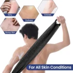Peeling-Badetuch Körper-Rückenschrubber, Weicher Duschschwamm Essentielles Badezimmer-Reinigungszubehör 4