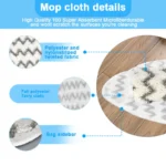 2PCS Ersatz Mikrofaser Mopp Pads Waschbar Wiederverwendbare Mopp Refill für Vileda Hot Spray Steam Mop Reinigung Werkzeug 6