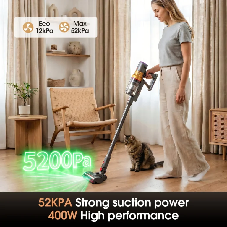Lubluelu X1000 52Kpa 400W Kabelloser Staubsauger mit automatischer Entleerungsstation, starke Saugkraft, Anti-Verwicklungs-Bürste 2