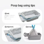 Smart Cat Litter Box Poop Bag Ersatz-Mülleimer für Neakasa M1 Automatische selbstreinigende Katzentoiletten-Reinigungsmittel 2