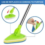 Ausziehbarer Bad moppsatz 3 in 1 multifunktion ales Fliesen reinigungs set 180 ° drehbarer Dreiecks reinigungs mopp für Boden reinigungs werkzeug 2