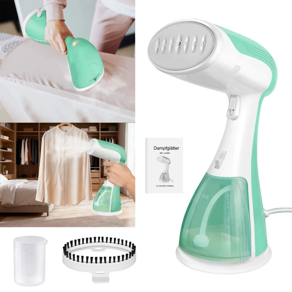 2000 W Handdampfer für Kleidung, 300 ml großes Fassungsvermögen, 30 Sekunden Schnellheizdampfer, Stofffaltenentferner für Zuhause, Reisen, Büro