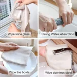 10 Stück Mikrofaser Fischschuppen-Spültücher Küche Super Saugfähige Ölbeständige Waschlappen Glas Haushaltsreinigungstücher 6