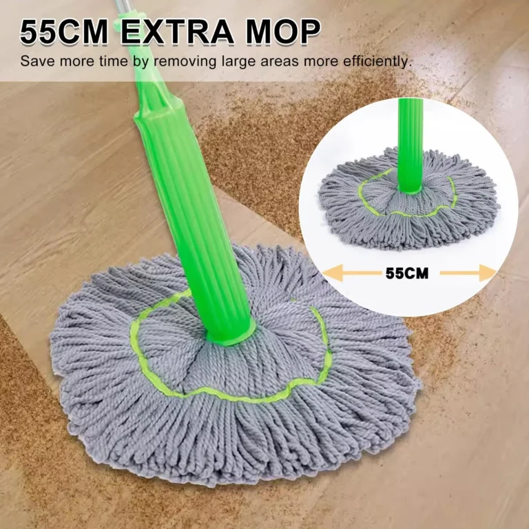 2-in-1 dehydrierter Bodenreinigungsmopp, 360 drehbar, verstellbarer Reinigungsmopp, Mikrofasermopp, nass und trocken, für Badezimmer/Büro/Zuhause 2