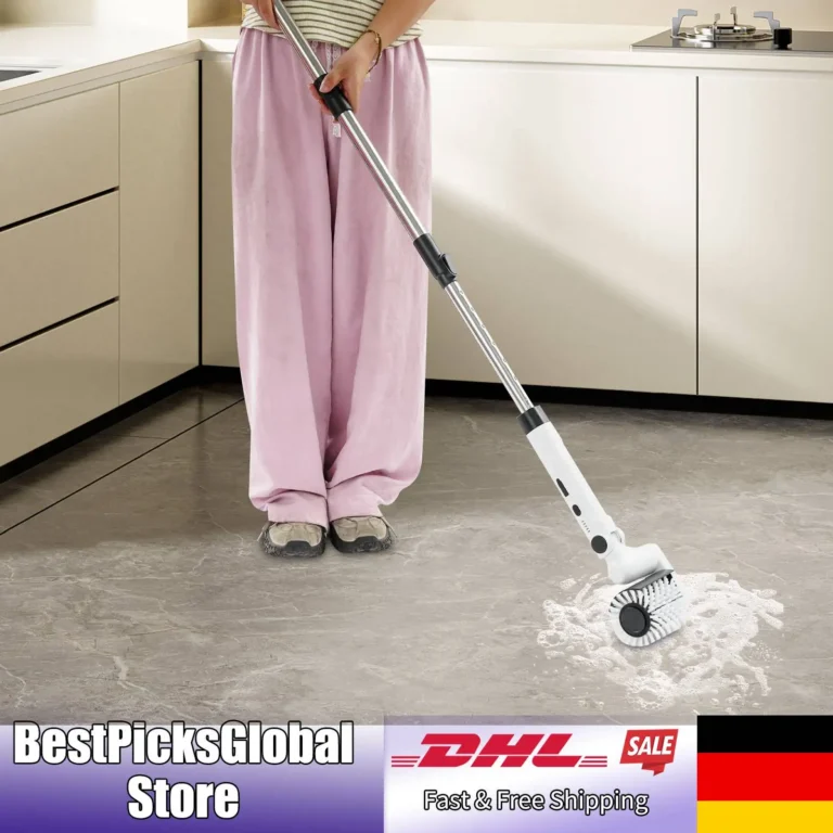 Elektrische Reinigungsbürste mit 4 vielseitigen Bürstenköpfen, IPX6, wiederaufladbarer Rollenreinigungswäscher für Badezimmer, Küche, Toilette 2