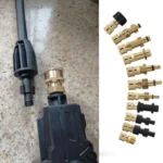 Hochdruckreiniger Schaumkanonen-Adapter 1/4 Zoll Schnellkupplung für Schaumlanze zu Kärcher Nilfisk Lavor Bosch Waschpistolen-Adapter 4