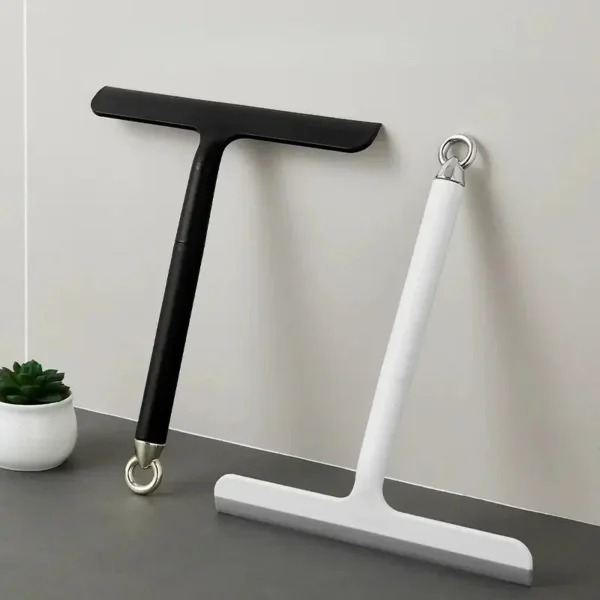 Robuste Glas- und Oberflächenreinigungsbürste, Schaber, Kunststoff, Silikon, geeignet für Badezimmer, Küche, Dusche, Spiegel, Fliesenreiniger