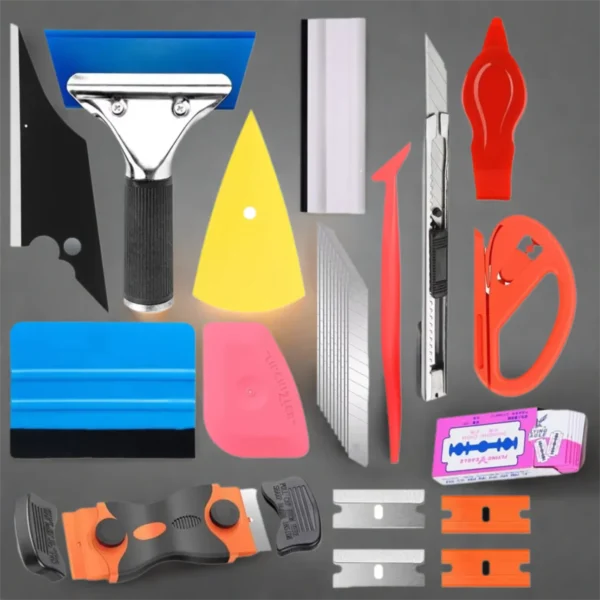 18/45/65 stücke Fenster Tönung Kit für Autos Fahrzeug Glas Schutz Film Verpackung Set Vinyl Wrap Werkzeuge Fenster Tönung werkzeuge Auto Film Kit
