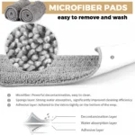 Spray Boden Mopp mit Wiederverwendbare Pads 360 Grad Griff Mopp für Home Küche Laminat Holz Keramik Fliesen Boden Reinigung 4