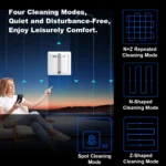 Fensterputzroboter Liectroux S9 mit 2 Rollenbürsten, 6-Düsen-Wasserpumpe,bürstenlosem Motor,10000Pa Saugkraft,rahmenloser Einsatz,8 Mikroschalter,2-in-1 Sicherheitsseil & Netzkabel,App & Fernbedienung,Sprachansagen 5