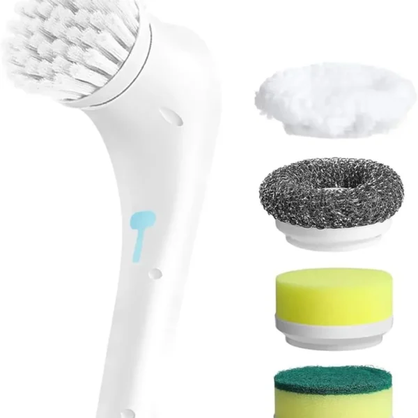 5-in-1 USB Wiederaufladbare Elektrische Haushaltsreinigungsbürste Multifunktionale Spülbürste für Küche und Toilette
