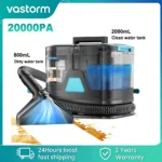 Vastorm C8 20KPa Teppichreiniger Handgerät mit Sprüh- und Saugfunktion Fleckenreiniger Tiefenreinigung Haustierfleckenreiniger mit Doppel-Wassertank