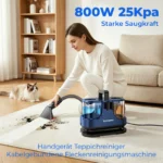 Yanhama R13 Handstaubsauger für Teppiche 800W 25Kpa Kabelgebundene Fleckenreinigungsmaschine 1,1m Schlauch Tragbarer Nass-Textilreiniger für Sofa und Auto 2