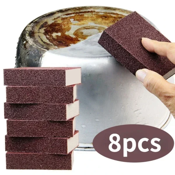 8/1Pcs Magie Schwamm Radiergummi Carborundum Entfernen Rost Reinigung Pinsel Entkalkung Sauber Reiben für Kochfeld Topf Küche schwamm