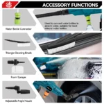 ONEVAN 200Bar Bürstenlose Hochdruckreiniger Pistole 3500W 6in1 Cordless Spritzpistole Auto Garten Waschmaschine Werkzeug Für makita 18V Batterie Pin 3