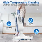 INSE Steam Mop Abnehmbarer Dampfreiniger 6-in-1 Leistungsstarker Schrubben Steam Vac Mop Hochtemperatur für Teppich Hartholz Küche F2 2