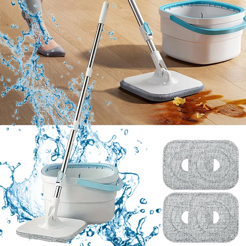 1 automatisches Wischmopp-Set mit Eimer – Hocheffizienter Wischmopp mit Reinigungs- und Schmutztrennfunktion, perfekt für Zuhause, Küche, Badezimmer, modernes Wischmopp-Design, Wischmopp mit Doppelfunktion, Wischmopp-Set bedee