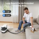 Lubluelu V8 800 W Heißwasser-Teppichreiniger 60 ° C Deep Clean Pet Stains 15 kPa starke Saugkraft 5 m langes Netzkabel 1,75 l Tank 6