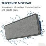 2/4/6 Stück Mikrofaser-Pads, großer flacher Mopp, 360-Grad-drehbarer Bodenwischer-Set, Hartholz-Bodenwischer für Fliesen/Marmor/Laminat/Holzböden 4