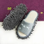 1 Paar abnehmbare Mikrofaser-Wischschuhe – Perfekte Haushalts-Bodenreinigungsgeräte, Wischschuhe für Holzböden 6