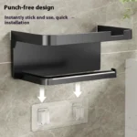 Toilettenpapierhalter, Kunststoff-Aufbewahrungsregal, Küche, Handtuch, Platzierung von Gewürzflaschen, Badezimmer, Wandrolle aus Papier, Telefonaufbewahrung 3
