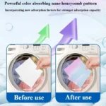 50PCS Farbe Absorbieren Film Haushalt Maschine Waschen vliesstoffe Anti Kreuz Färben Papier Kleidung Gemischt Waschen Keine Kreuz Farbe werkzeuge 3