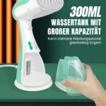 1500W Handdampfglätter für Kleidung, 300ml Wassertank, tragbarer Dampfglätter, Faltenentferner für Kleidung, Stoffe und Hemden, für Zuhause 3