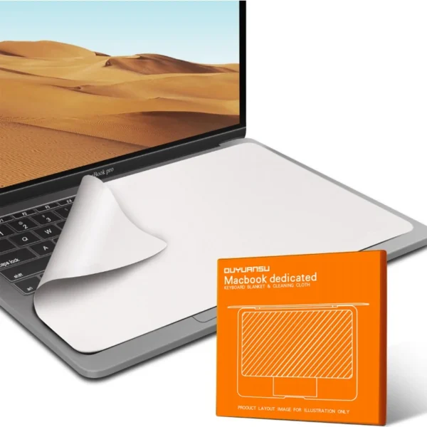 Bildschirm-Tastaturschutz, Mikrofaser-Liner-Reinigungstuch für MacBook Pro 13 Zoll, 14 Zoll, 15 Zoll, 16 Zoll und MacBook Air 13 Zoll