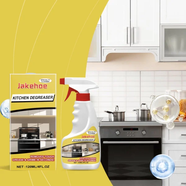 Jakehoe Kitchen Heavy Oil Stain Foam Cleaner Hartnäckige Fleckenreiniger Mehrzweckreiniger Spray für Arbeitsplattenöfen 120 ml