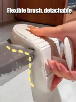 Flexibler Reinigungspinsel mit Biegsamem Schwamm für Küche & Bad, Schwer Erreichbare Bereiche, Spüle, Fliesen, Badewanne