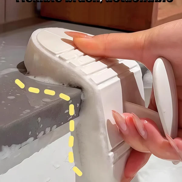 Flexibler Reinigungspinsel mit Biegsamem Schwamm für Küche & Bad, Schwer Erreichbare Bereiche, Spüle, Fliesen, Badewanne
