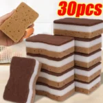 30/5pcs Peeling Schwämme doppelseitig verdickte Sand faser Seetang Schwamm Küche Geschirrs pül mittel Reinigungs tücher magische Scheuer schwämme