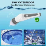 Elektrische Aquarium-Reinigungsbürsten für Aquarien, elektrische Schrubberbürste, Typ C, Küche, Badezimmer, elektrische Reinigungsbürste, IPX8 2