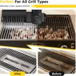 Elektrische Grillbürste, Reinigungsbürste für BBQ, kabellos, wiederaufladbar, drehbar, verstellbar, für den Außenbereich, zum Reinigen von starken Ölflecken 4