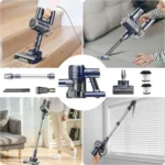 INSE I8 kabelgebundener Staubsauger, freistehender Stabstaubsauger, 25 kPa, 600 W, leistungsstarker 6-in-1-Handreiniger für Teppich- und Tierhaare 6