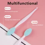 1PC/4PCS Schönheit Hautpflege Gesicht Waschen Silikon Pinsel Peeling Nase Sauber Mitesser Entfernung Pinsel Werkzeuge mit Ersatz Kopf 3