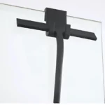Silikon-Abzieher mit Haken, Schwarzer Duschabzieher für Bad, Küche, Auto, Fenster und Glasreinigung